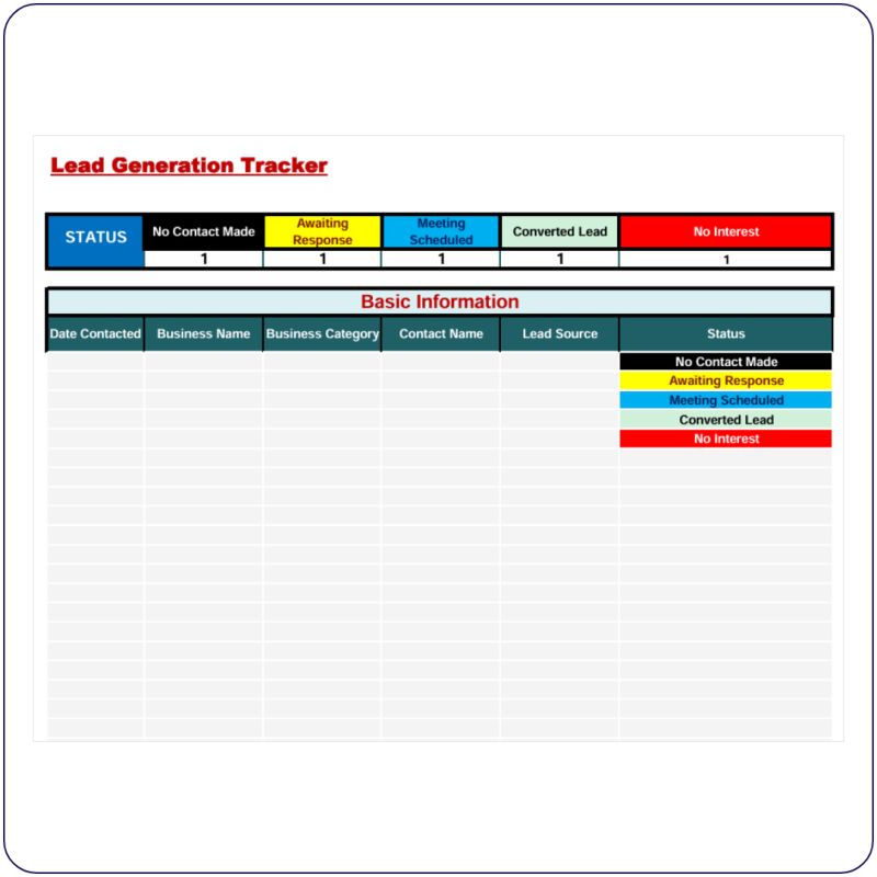 Lead Generation Tracker